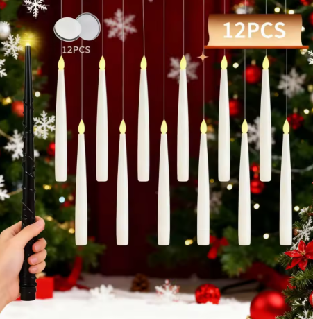 Enchanted Floating LED Candles with Magic Wand Remote